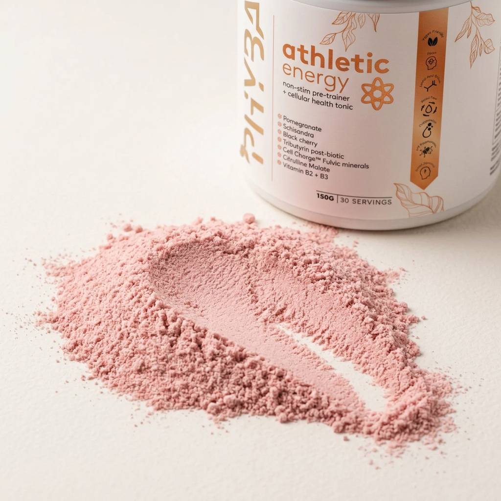 Athletic Energy pink powder texture
