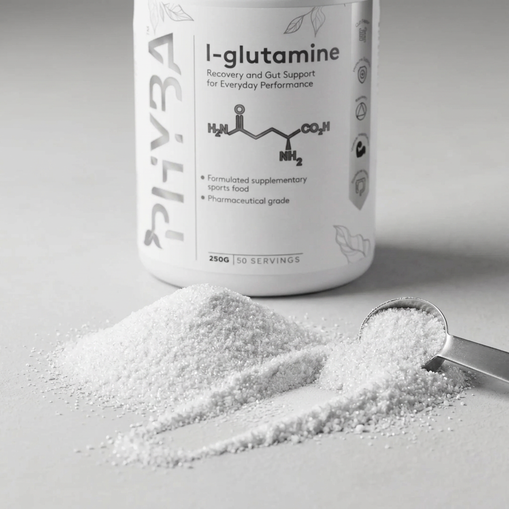 Phyba L-Glutamine white powder texture